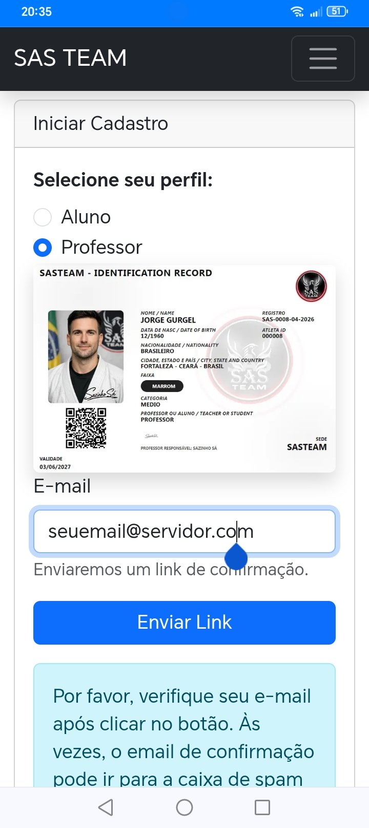 Informar seu e-mail